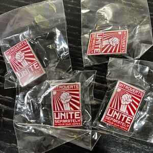 Introverts Unite Separately Enamel Pin lot of 4, never worn